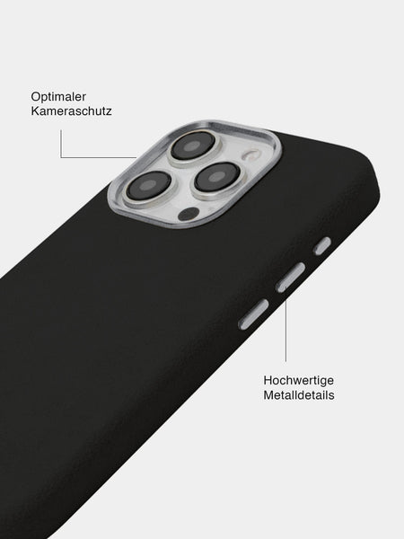 Gunmetal Alcantara (Silber) - MagSafe Handyhülle